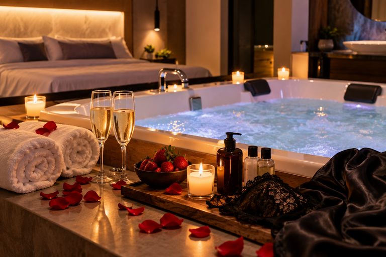 qué llevar a una habitación con jacuzzi